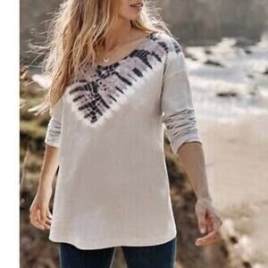 J. Jill Women's Small Tunic Top Tie Dye Soft & Relaxed Cotton Blouse PureJill